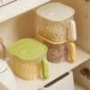 New refrigerator storage box with lid, transparent large-capacity storage box, fruit and vegetable preservation box, food-grade vegetable preservation box Specification image